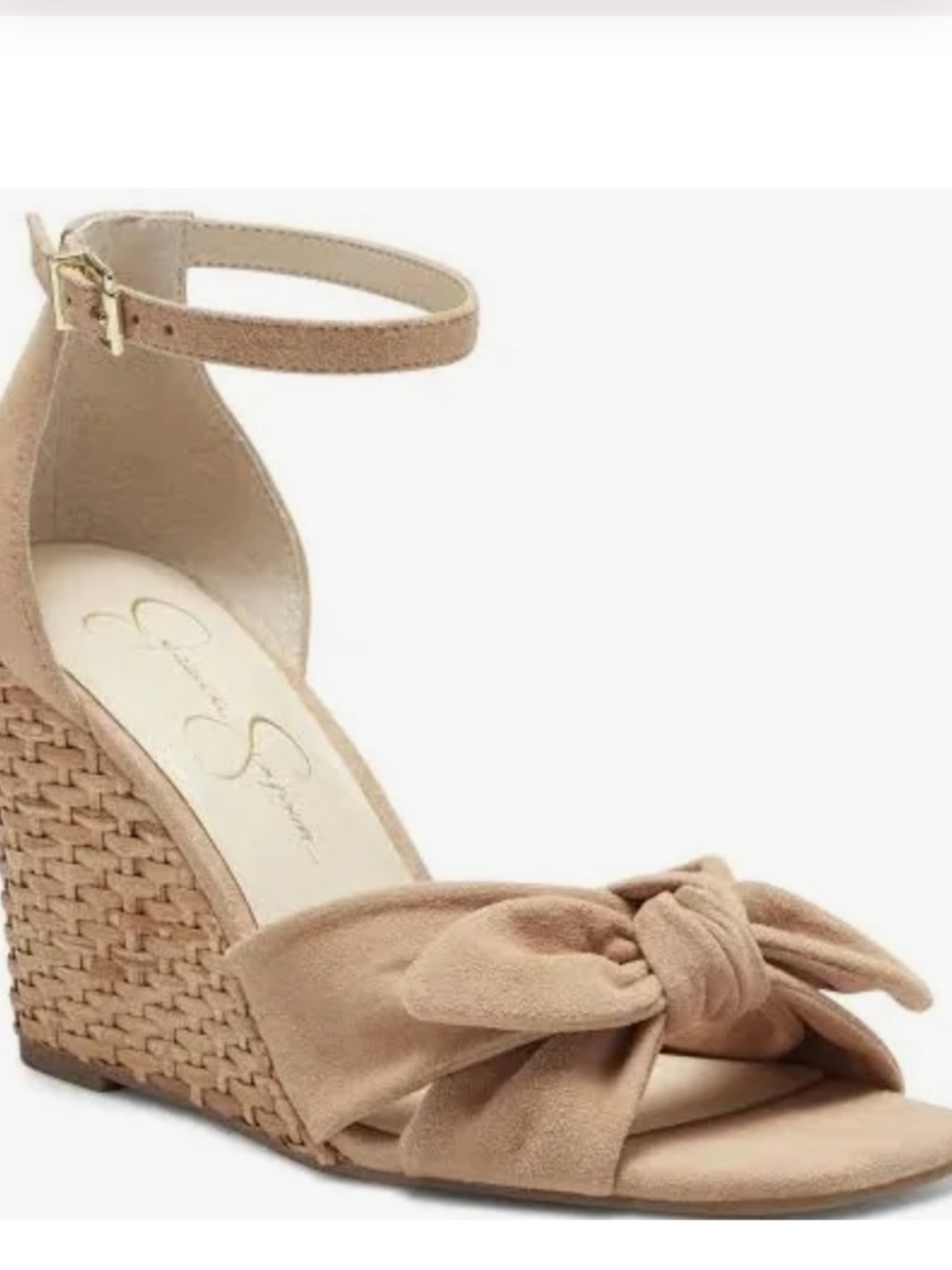Women's Jessica Simpson Delirah Tan Wedge Dress Sandals